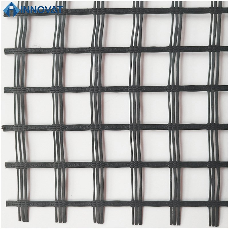 Yarn Textile Warp Knitting Fiberglass Geogrid Plastic Mesh