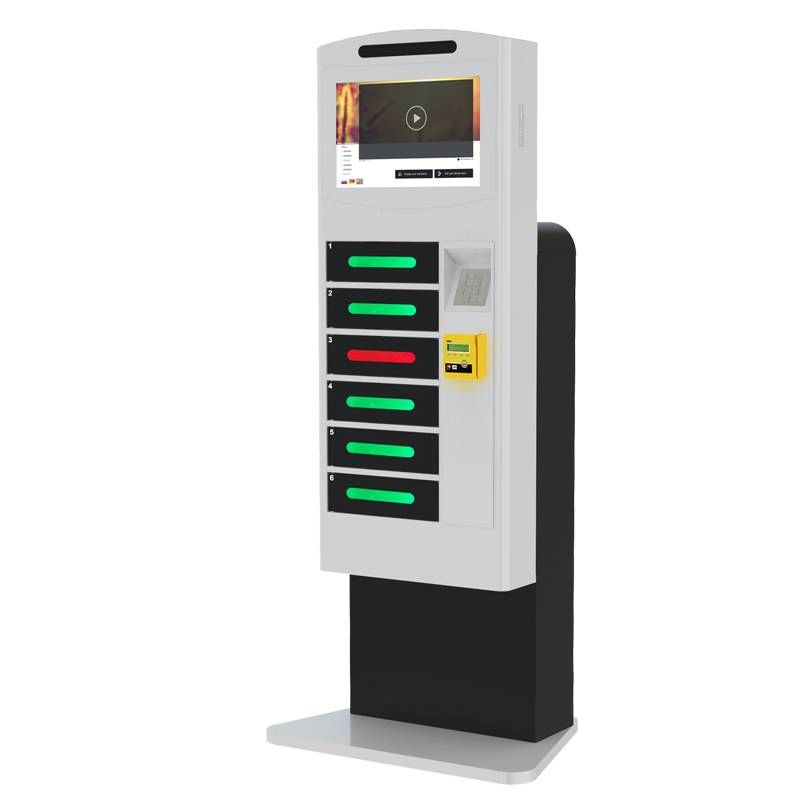17" LCD Signage Screen Cell Phone Charger Kiosk/Digtal Locker Supported Public Mobile Charger/Phone Charging Kiosk