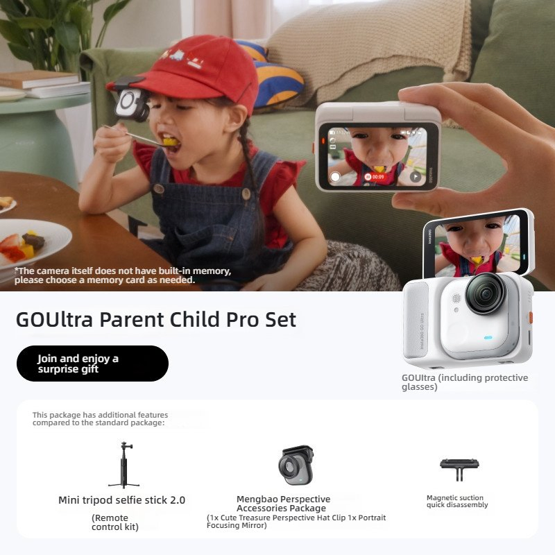 Экшн-камера Insta 360 Go Ultra PRO Set, 4K