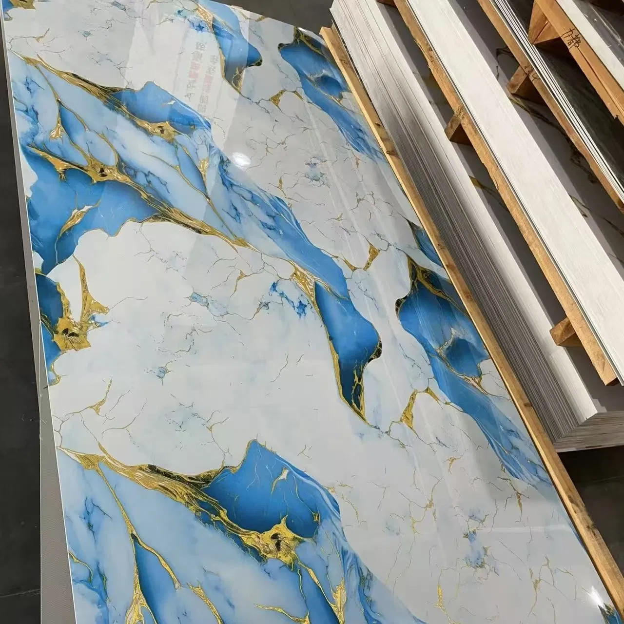 Wholesale Price High Glossy Marble PVC Sheets Carbon Slate Wall Panels