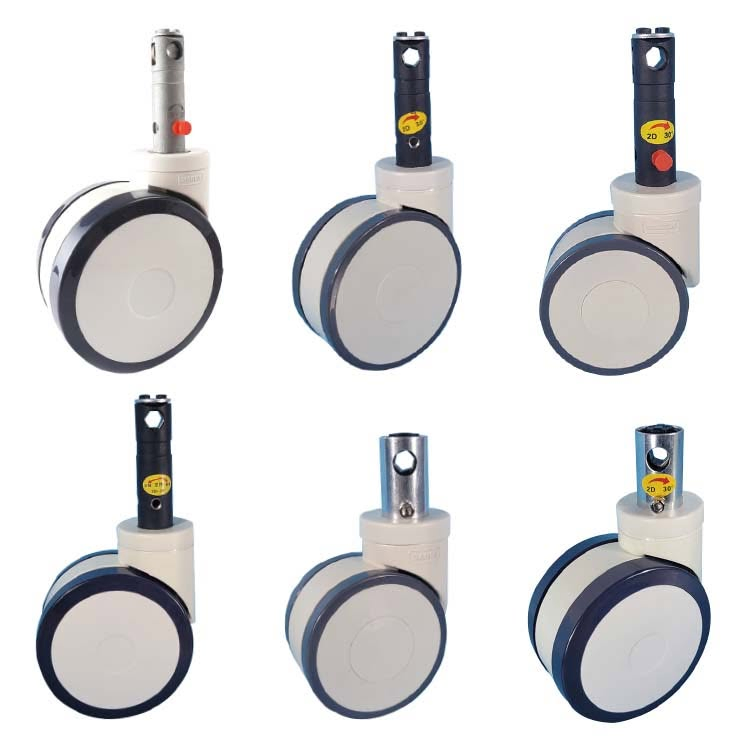 Medical Accessories Casters Medical Bed Accessories Mobile Casters with Brake Casters Hospital Bed Accessories