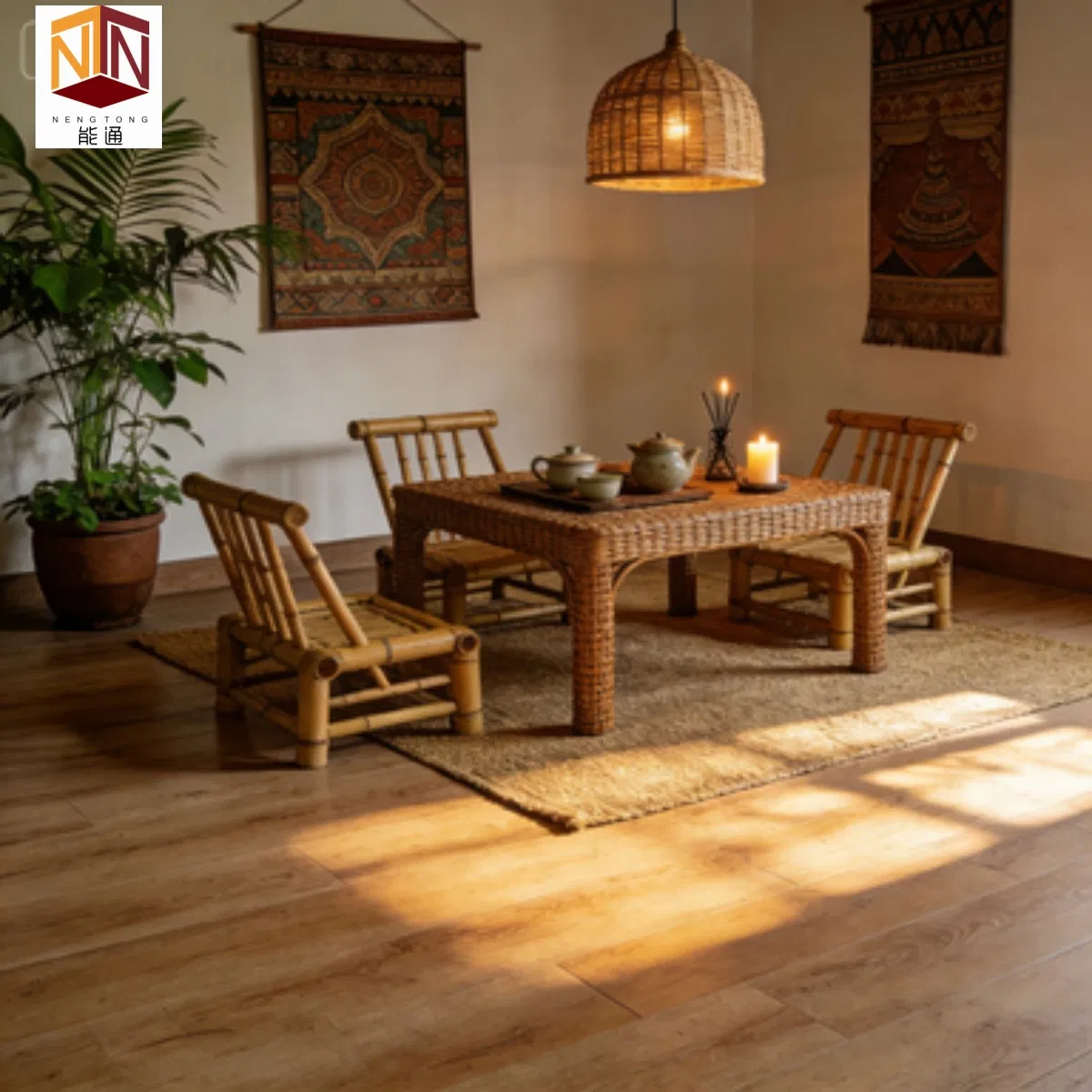 7mm Pisoflotante Laminate Flooring in Various Colors for Home Decor