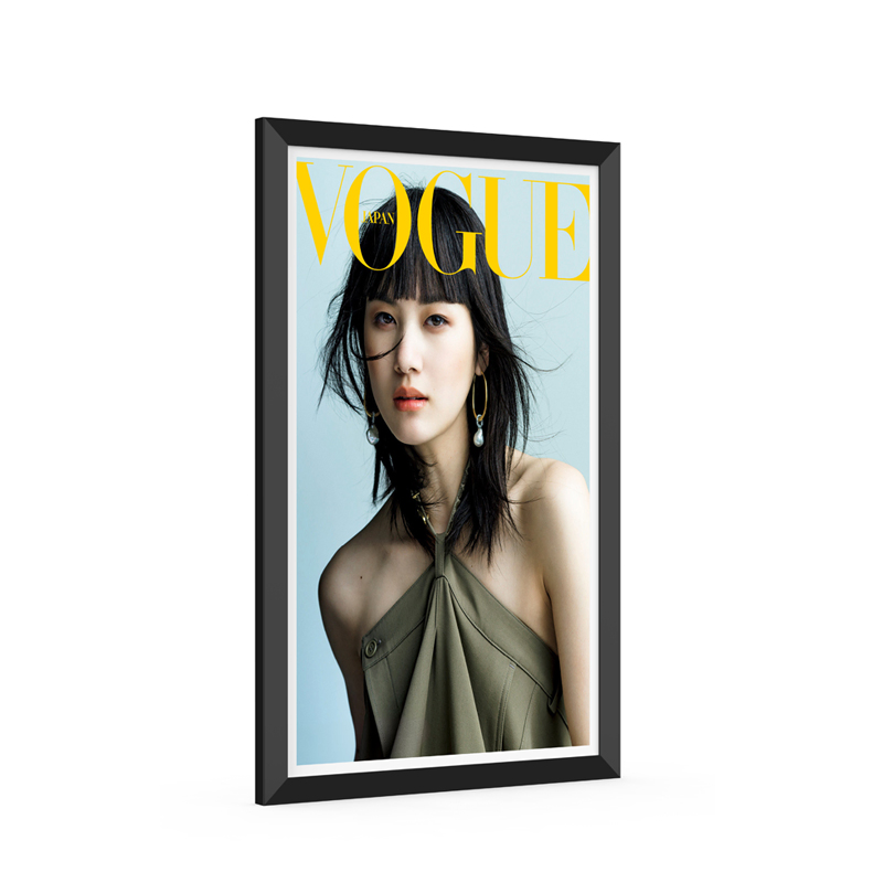 15.6inch Wood Digital Photo Frame Wall Mount Android 14 Tablet PC Touch Screen Poe NFC Electronic Picture Album for Family Commercial Display