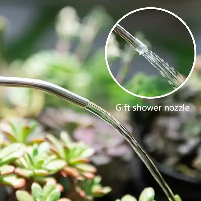 Long Spout Watering Can with Gardening Sprinkler Nozzle Set Garden Irrigation Spraying Pot for Indoor Outdoor Plants Flower Office
