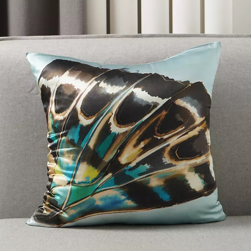 Custom Super Soft Printed Silk Back Cushion Cover