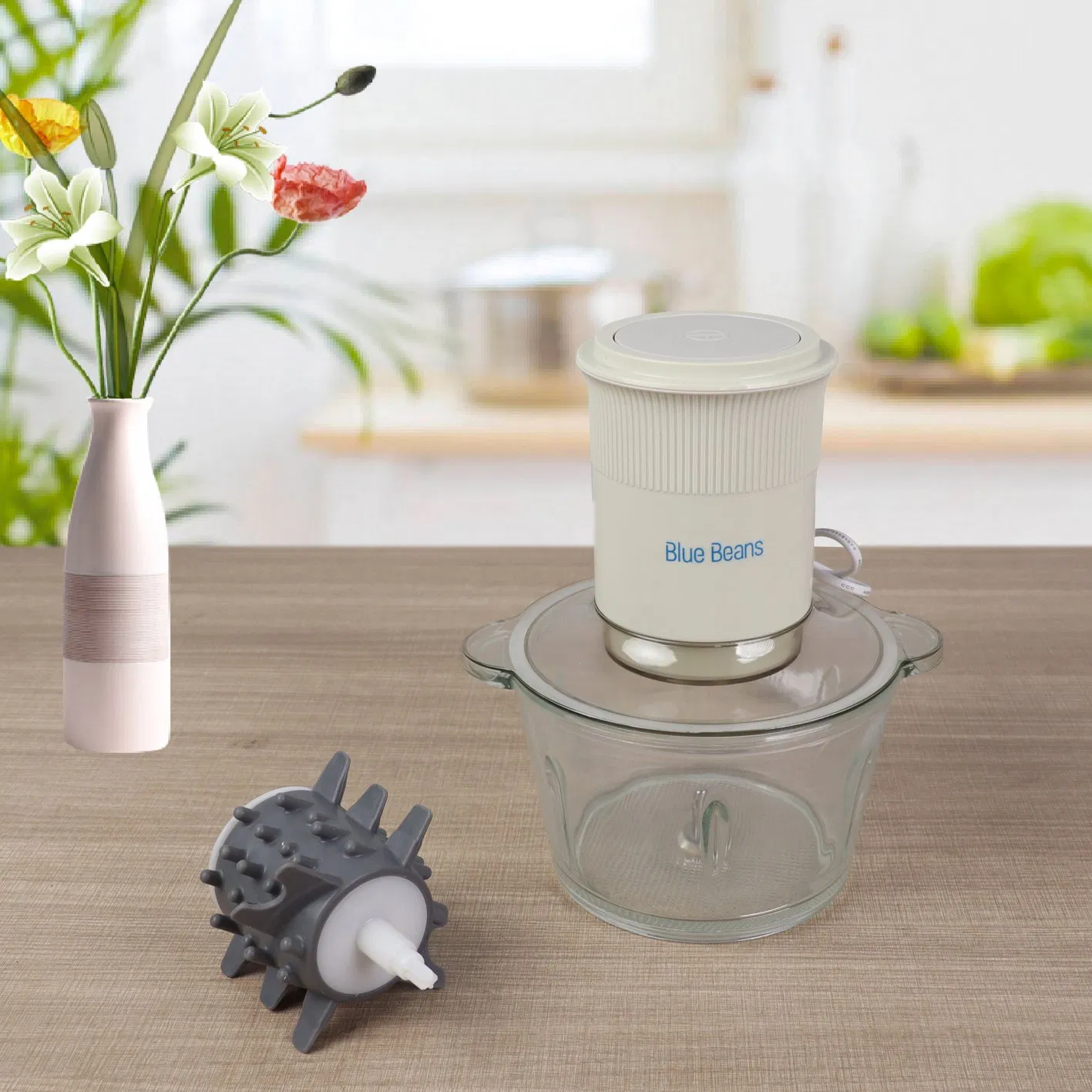 Meat Grinder, Household Automatic Multi-Function Food Processor, Small Electric Blender