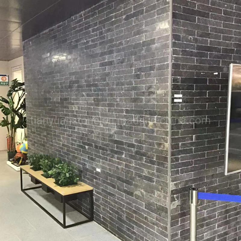 Natural Blue Limestone Sandblasted Wall Tile Floor Non-Slip Paving Tile Wall Covering Tile