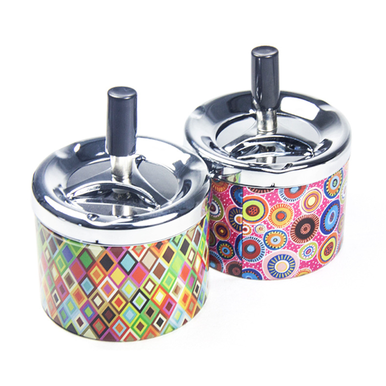 Press Type 95mm Metal Ashtray Sealing Cover Creative Skull Multifunctional Ashtray Smoking Accessories