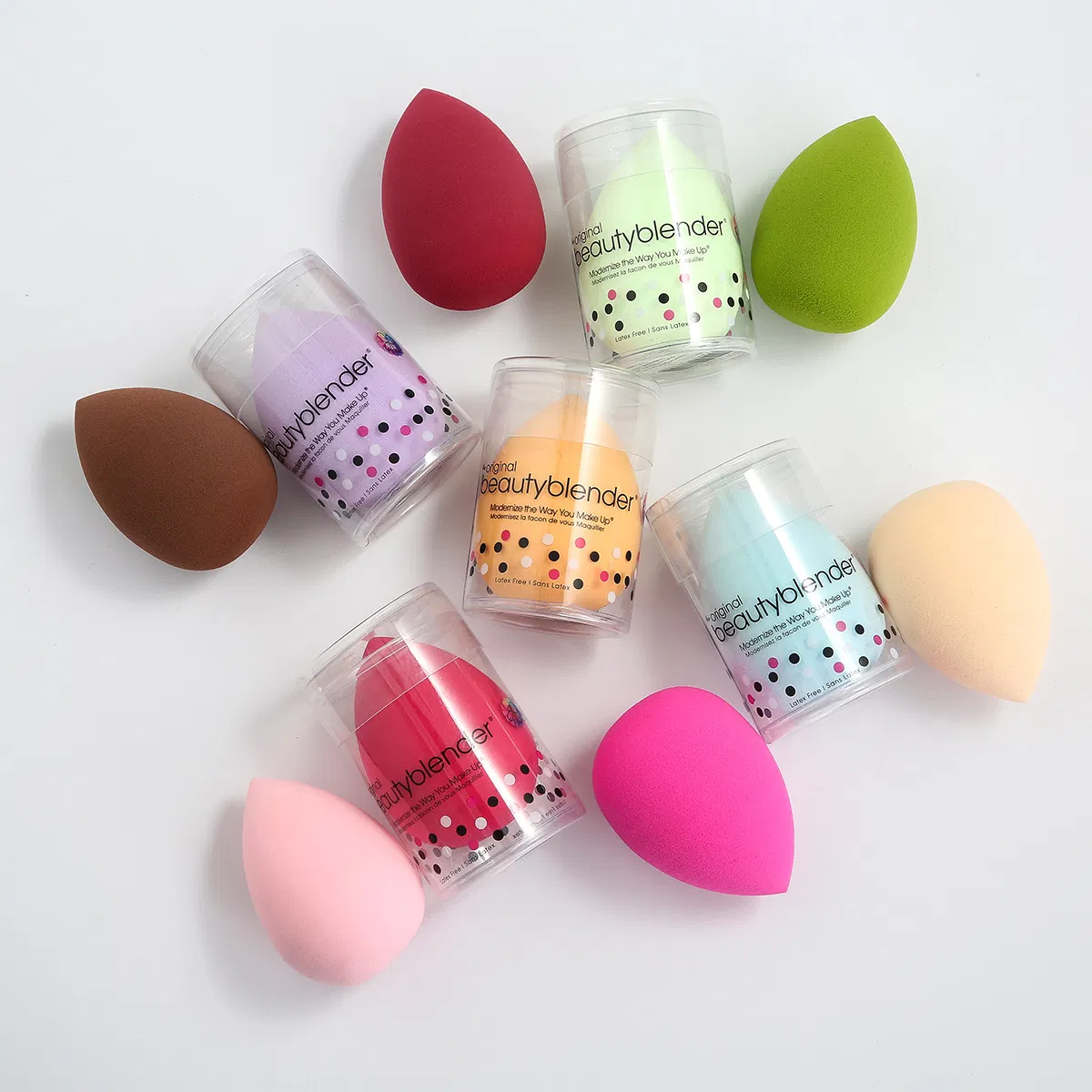 Custom Beauty Egg Gradient Color Large Water Drop Gourd Oblique Cut Color Makeup Egg Makeup Sponge Puff Air Cushion Can Print Logo