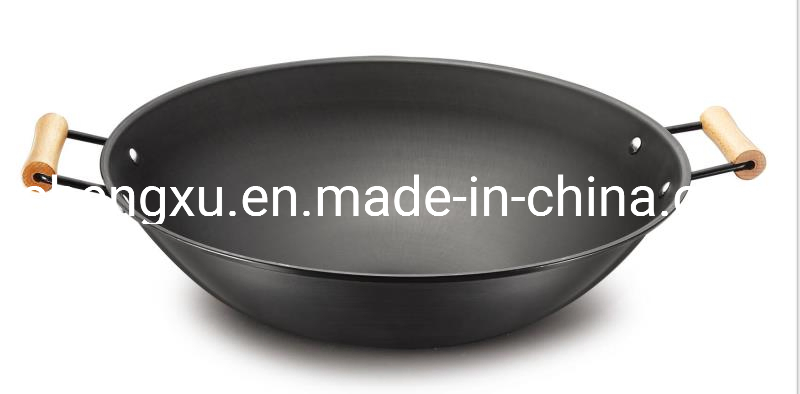 Чугунный вок с двумя ручками SX-166, 4.5 л