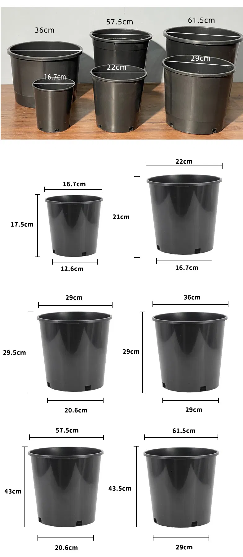 Пластиковый горшок для рассады и сада