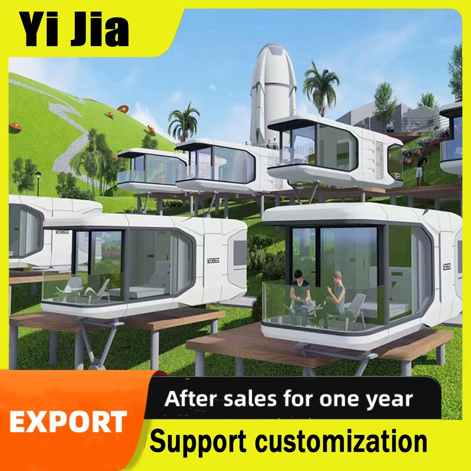 Made in China Prefabricated Capsule Room Luxury Temporary Housing for Tourist Hotels, Hotels, Natural Scenic Spots