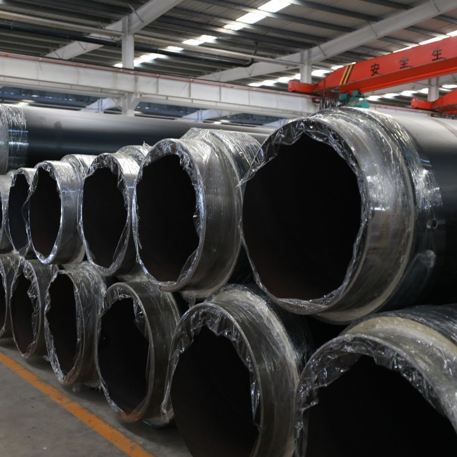 Pre-Insulated Steel Pipe with Polyurethane Foam Insulation and HDPE Jacket