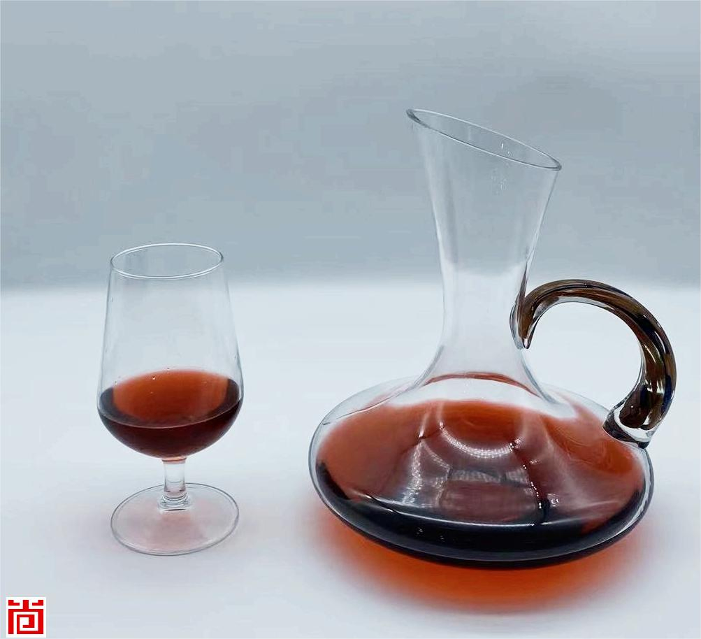 True Unique Handled Glass Wine Decanter for Red or White Wine