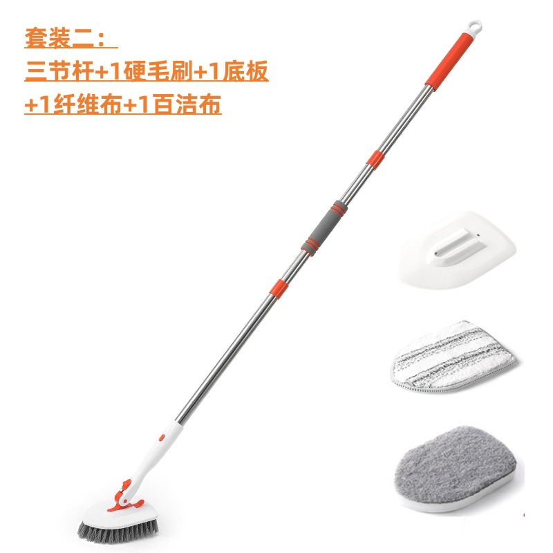 Трехголовка для чистки плитки в ванной