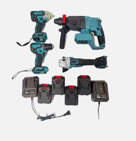 Factory Made High Quality 4-Piece Power Tool Set Combo Kit