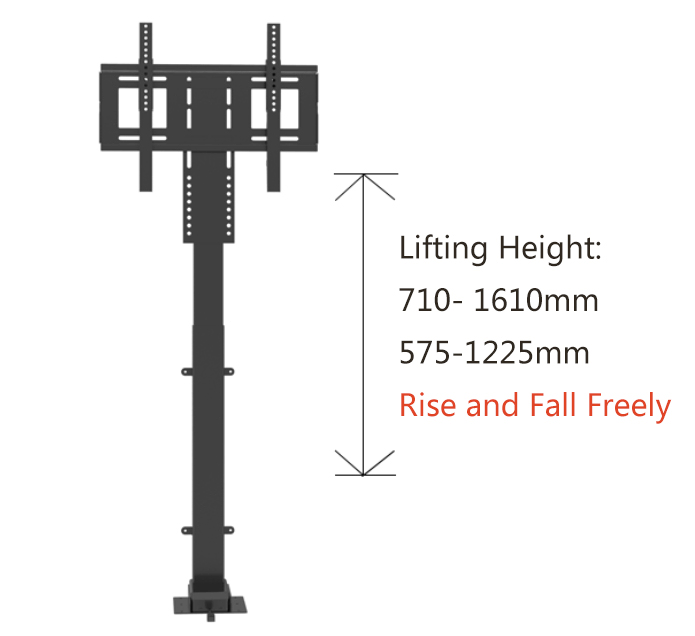 Height Adjustable 161cm Load Bearing 80kg TV Lift Stand for 32-57 Inch TV Bracket Vesa 400*400 Mount