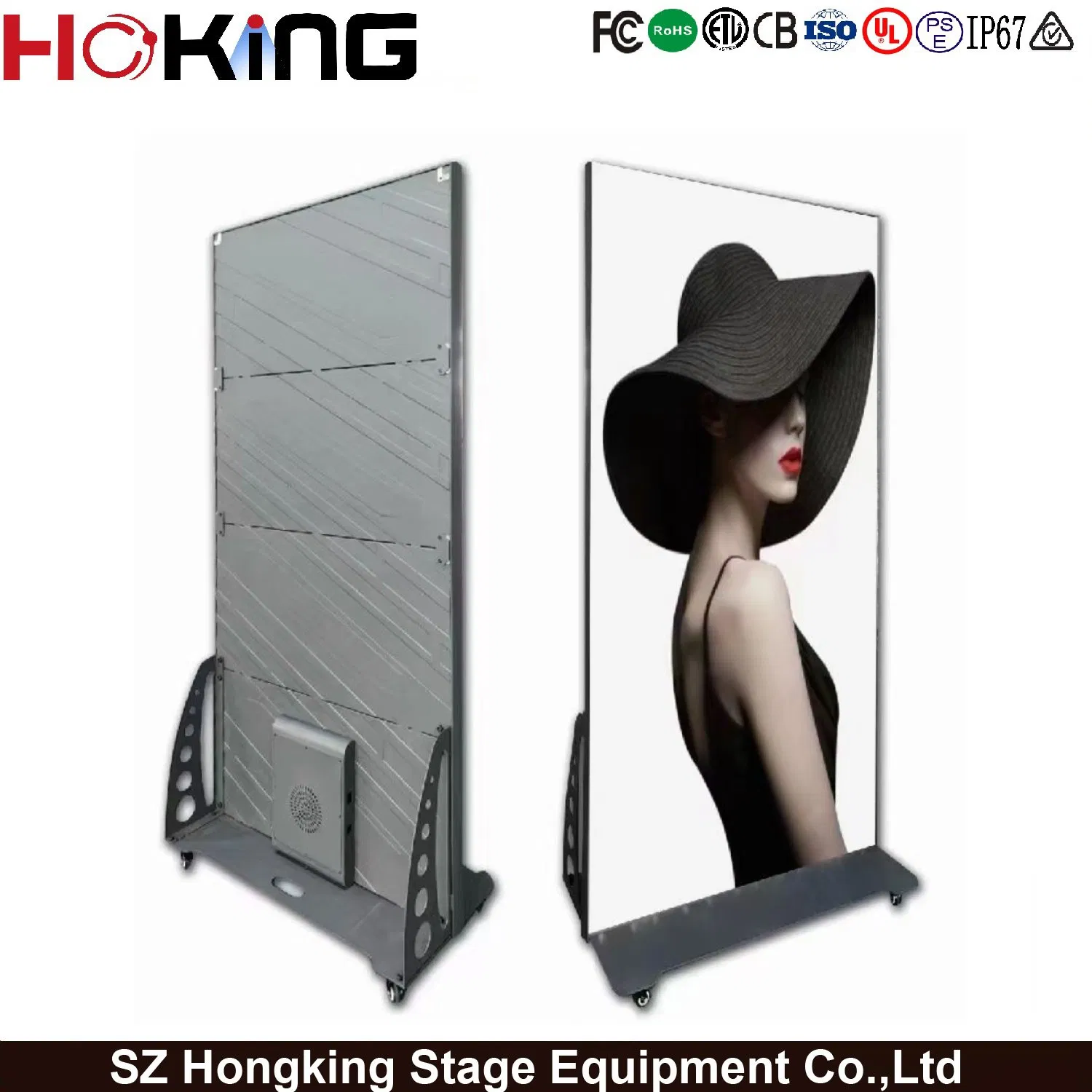 Floor Stand Portable LED Poster Indoor P2 P2.5 P3.076 Poster LED Screen