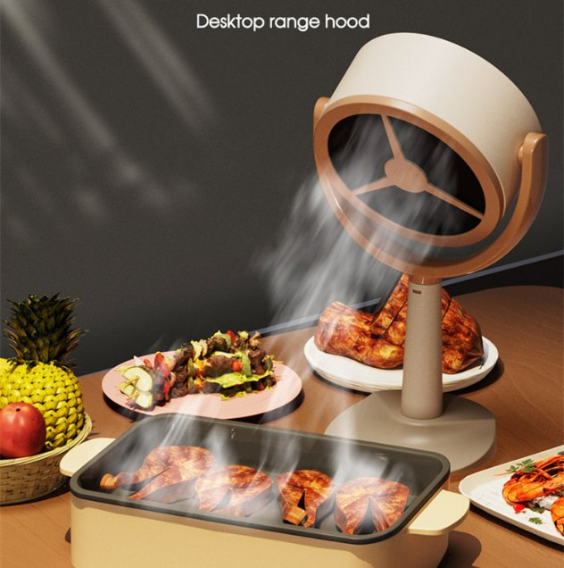 Mini Desktop Range Hood for Home Use, Portable Range Hood, High-Power Oil Smoke Extractor for Home Dining Room