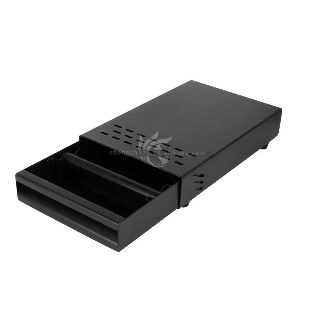 Stainless Steel and Silicone Rectangle Coffee Knock Box Drawer Stainless Steel Knock Box