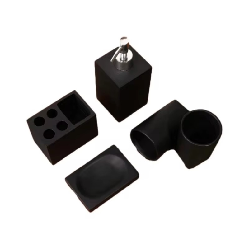 Promotional Existing Goods Modern Marble Decoration Resin Kits Bathroom Sets