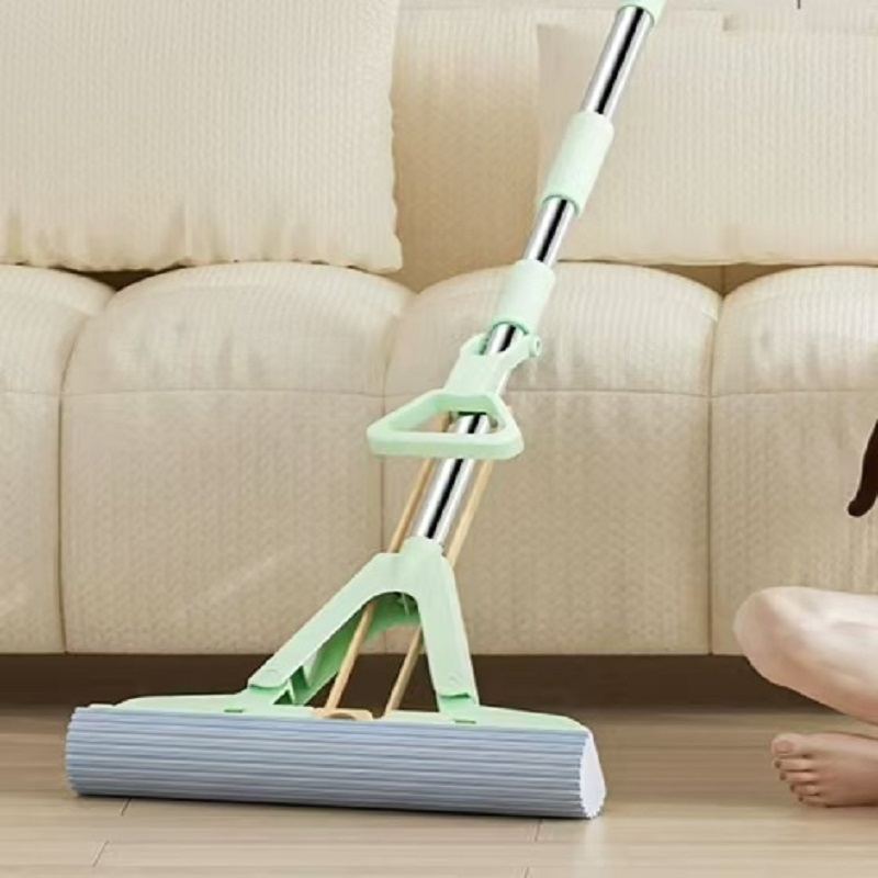 Wholesale Household Cleaning Floor Mop Hand Free Wash Magic Head Telescopic Floor PVA Mops