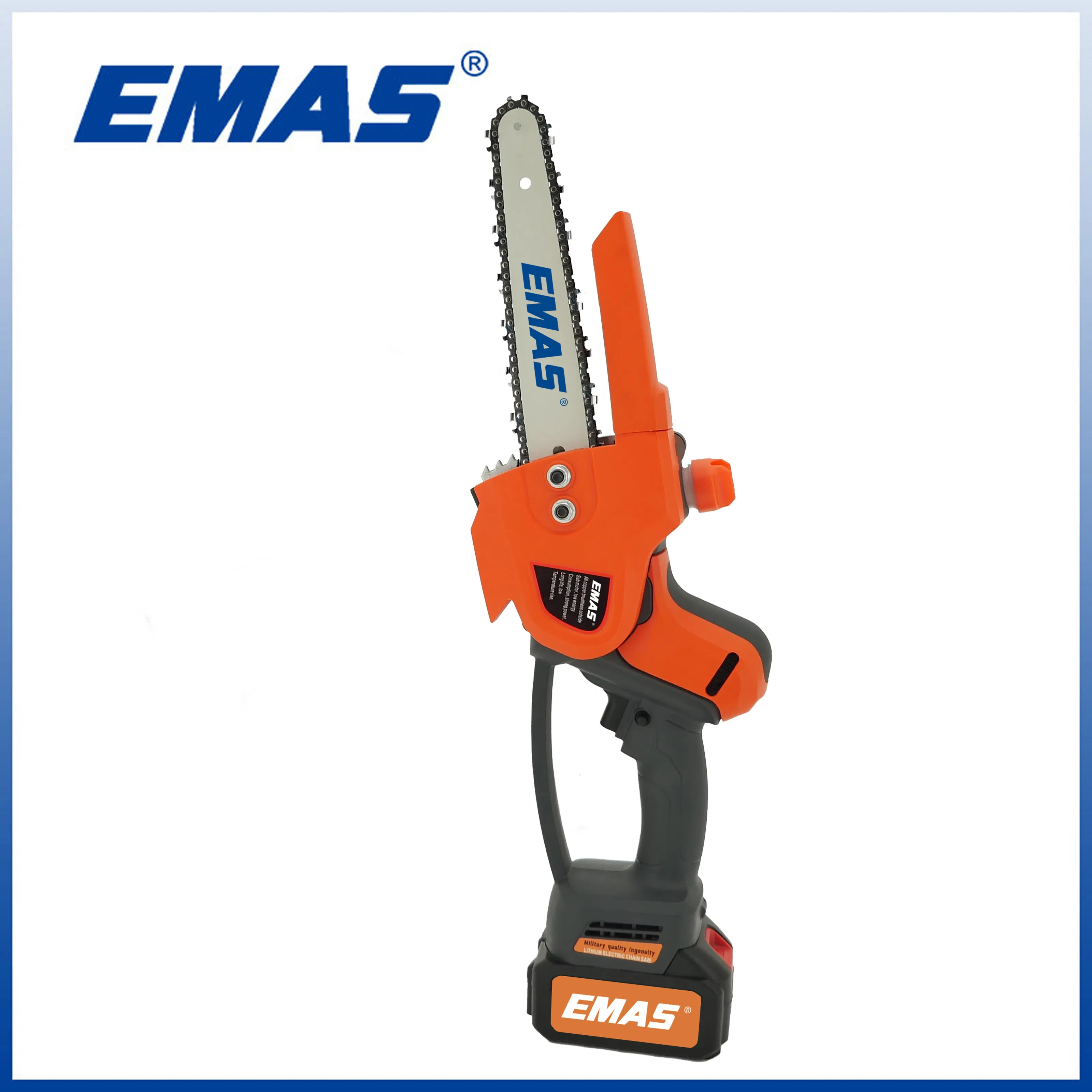 Emas 21V Lithium Battery Chainsaw 8 Inch Rechargeable Electric Mini Chain Saw