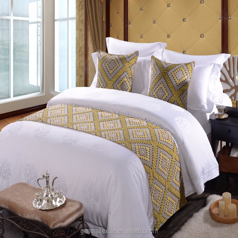 Hotel Use Best Quality 100% Cotton Bed Runner