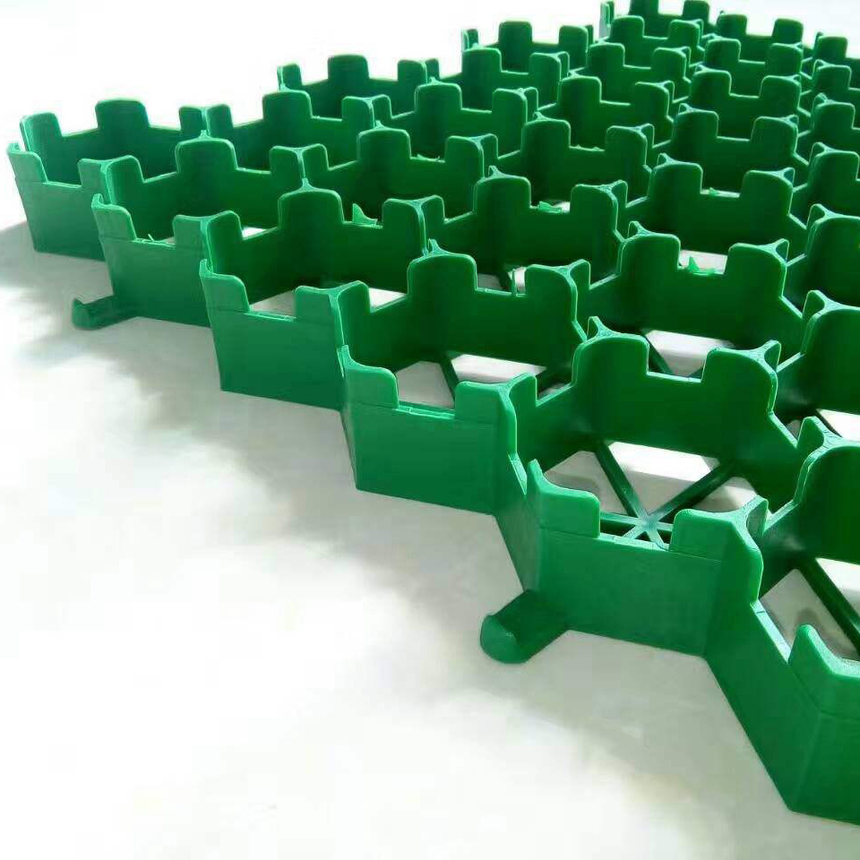 Plastic Grass Grid Polymer HDPE Geocell Grass Paver Concrete