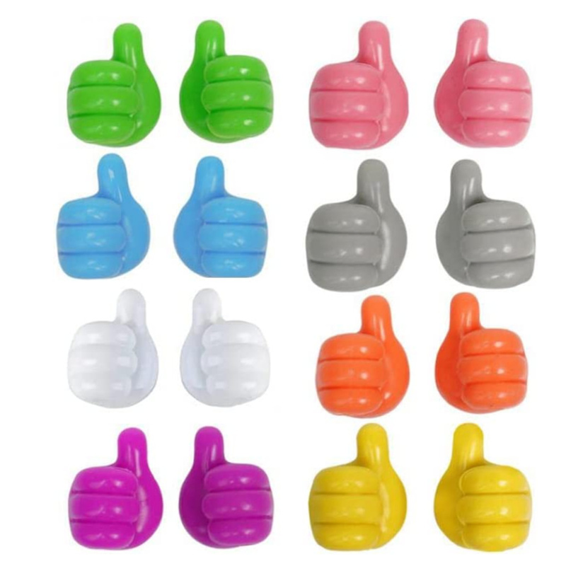 Creative Thumbs up Shape Wall Hook Clip Holder Kitchen bathroom Adhesive Storage Organizer Rack