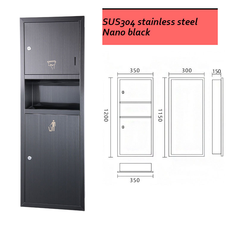 Recessed Paper Towel Dispenser Waste Trash