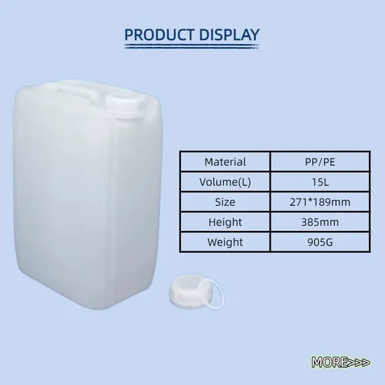 Lightweight Plastic Drum Square Bucket Ease Manual Handling Processes