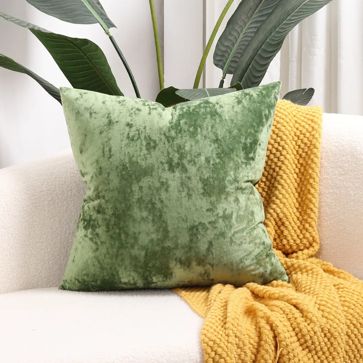 Ultra Soft Cozy Square Covers Truly Velvet Brown Pillow Cover 20 by 20