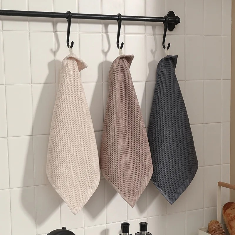 Wholesale Cotton Kitchen Towel Hanging Kitchen Towel Honeycomb Set Dish Towels