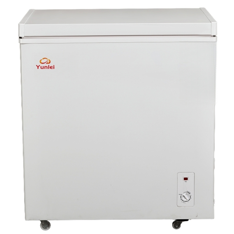 OEM/ODM SKD/CKD 218L 12V/110V/220V Mechanical Temperature Controller PCM Stainless/Gold Single Door Chest Freezer for Home