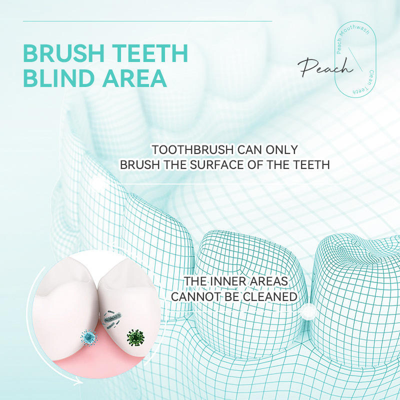 Peach Mouthwash 10ml Cleansing Oral Fresh Breath Portable Travel Size in Stock Trial Pack