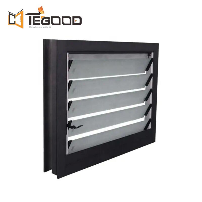 Motorized Control Glass Louver Horizontal Modern Aluminum Profile Jalousie Windows Manual or Electric Shutters System