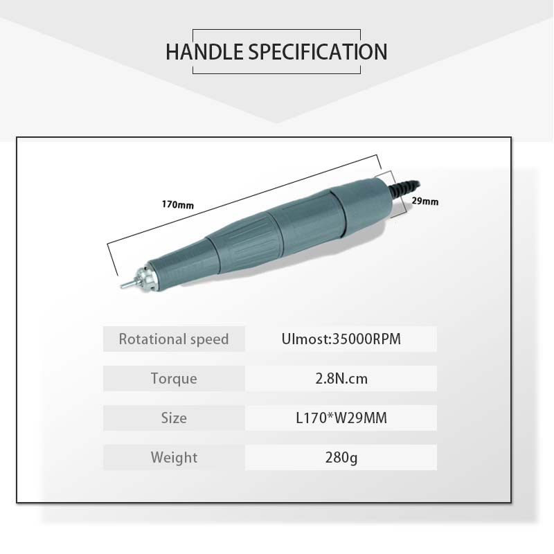 35000rpm Korea Marathon-3 Dental Lab Micromotor Jewelry Polishing Handpiece Professional Nail Drill