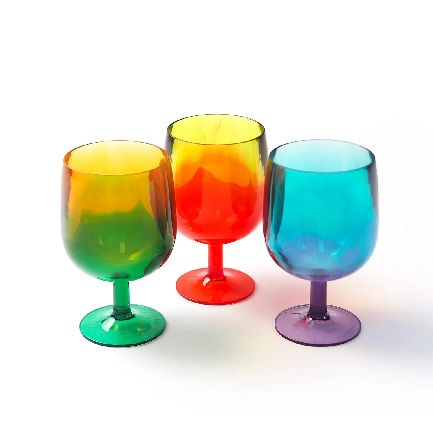 Ombre Bicolour PS Ms Tableware Resuable Wholesale Plastic Round Plate