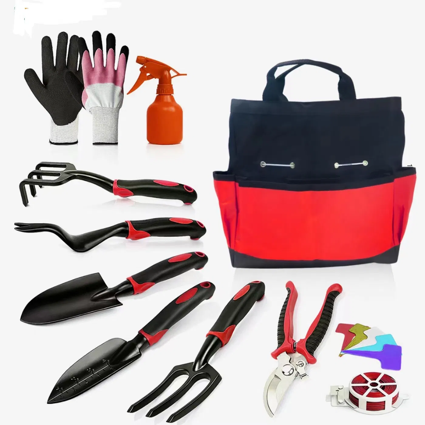 11-Piece Powder Coated Aluminum Garden Tool Set with Shovel & Shears