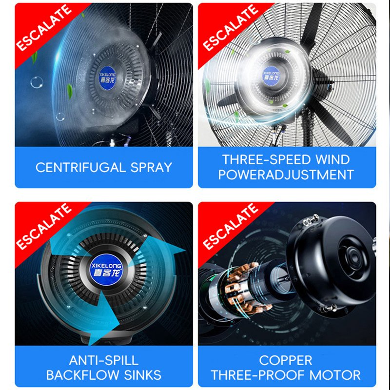 Automatic Shakeable Electric Spray Fan with Water Tank