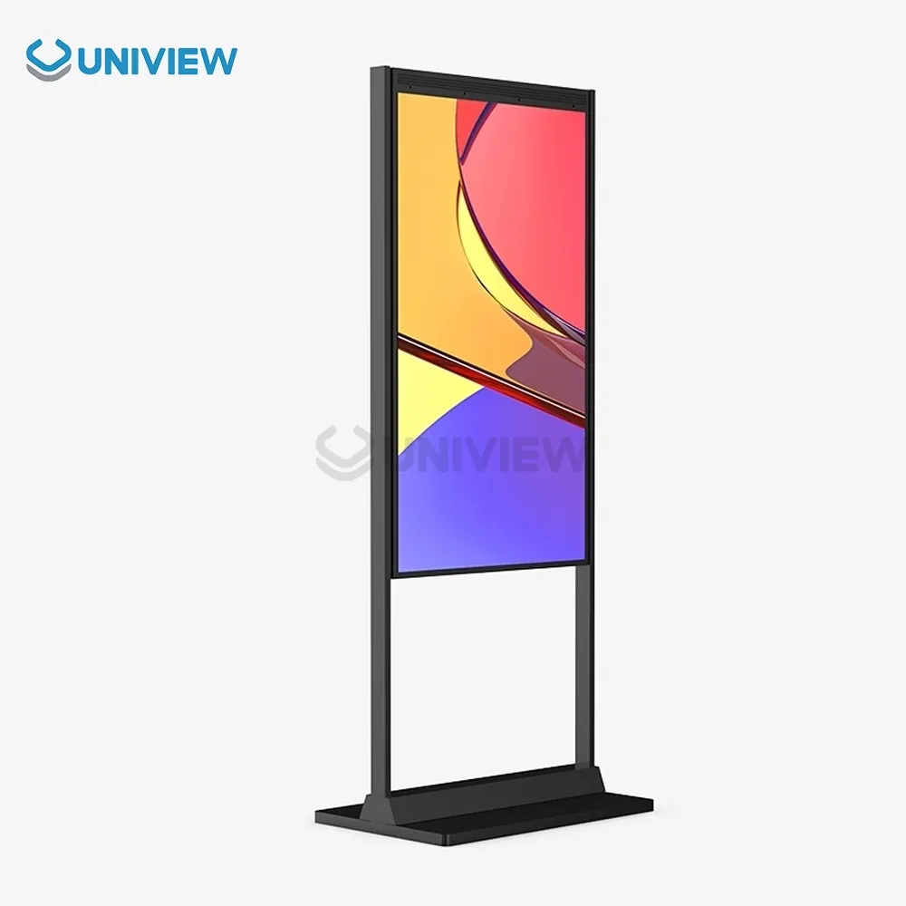 Uniview LCD 43 49 55 65 75 Inch Semi Outdoor Double-Sided LCD Window Display Advertising Player