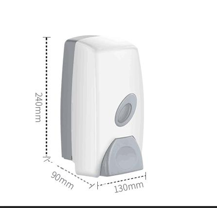 1000ml ABS Material Wall Mount Plastic White Hand Soap Dispenser with Press