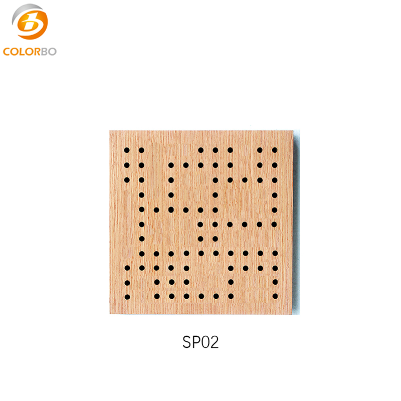 Wood Timber Veneer Perforated Wooden Acoustic Panel