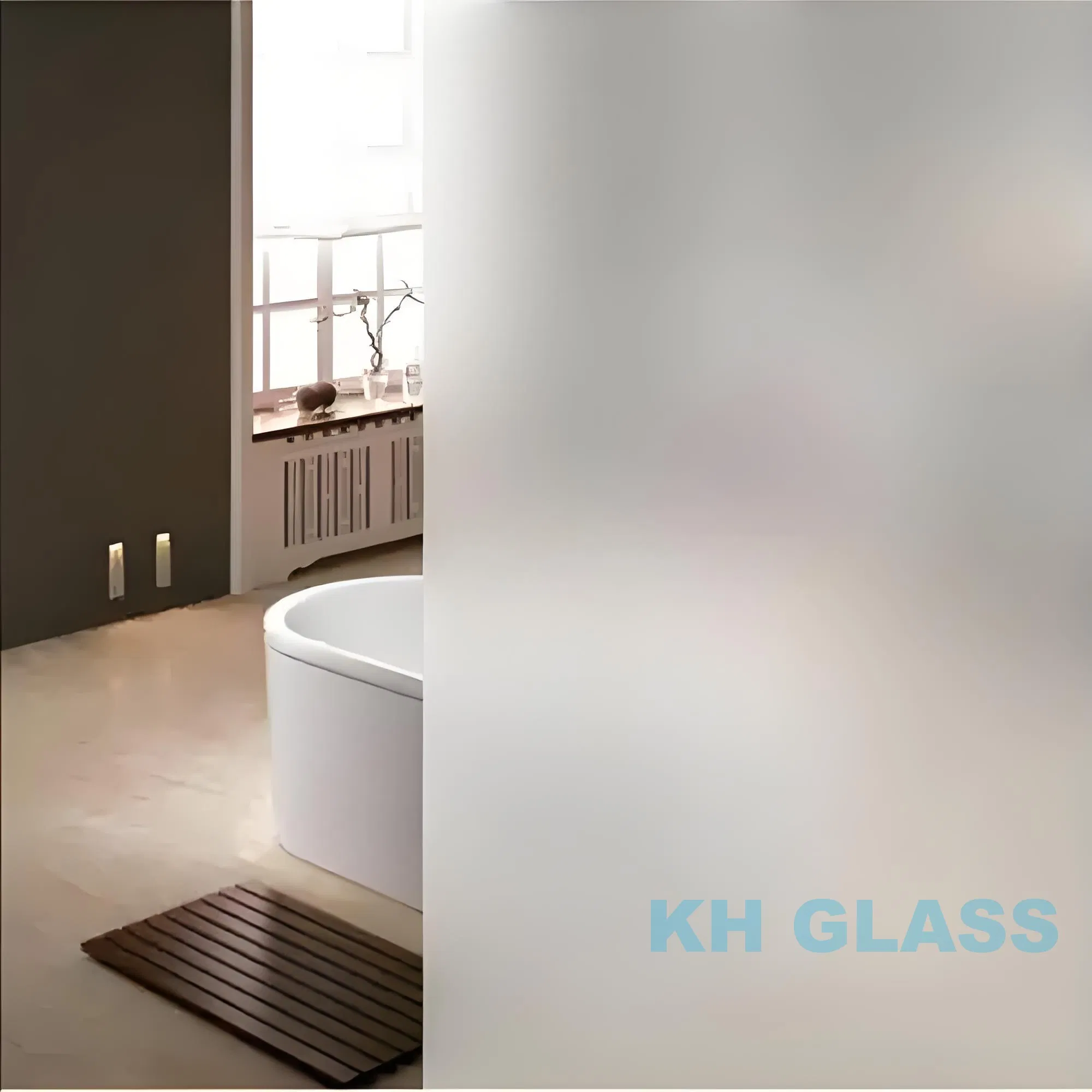 Versatile 3mm Mirror Reflective Acid Etched Glass Partition for Interior Design Needs