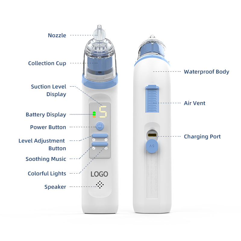 X50 Electric Baby Nasal Aspirator Suction Nose Cleaning Device Rechargeable