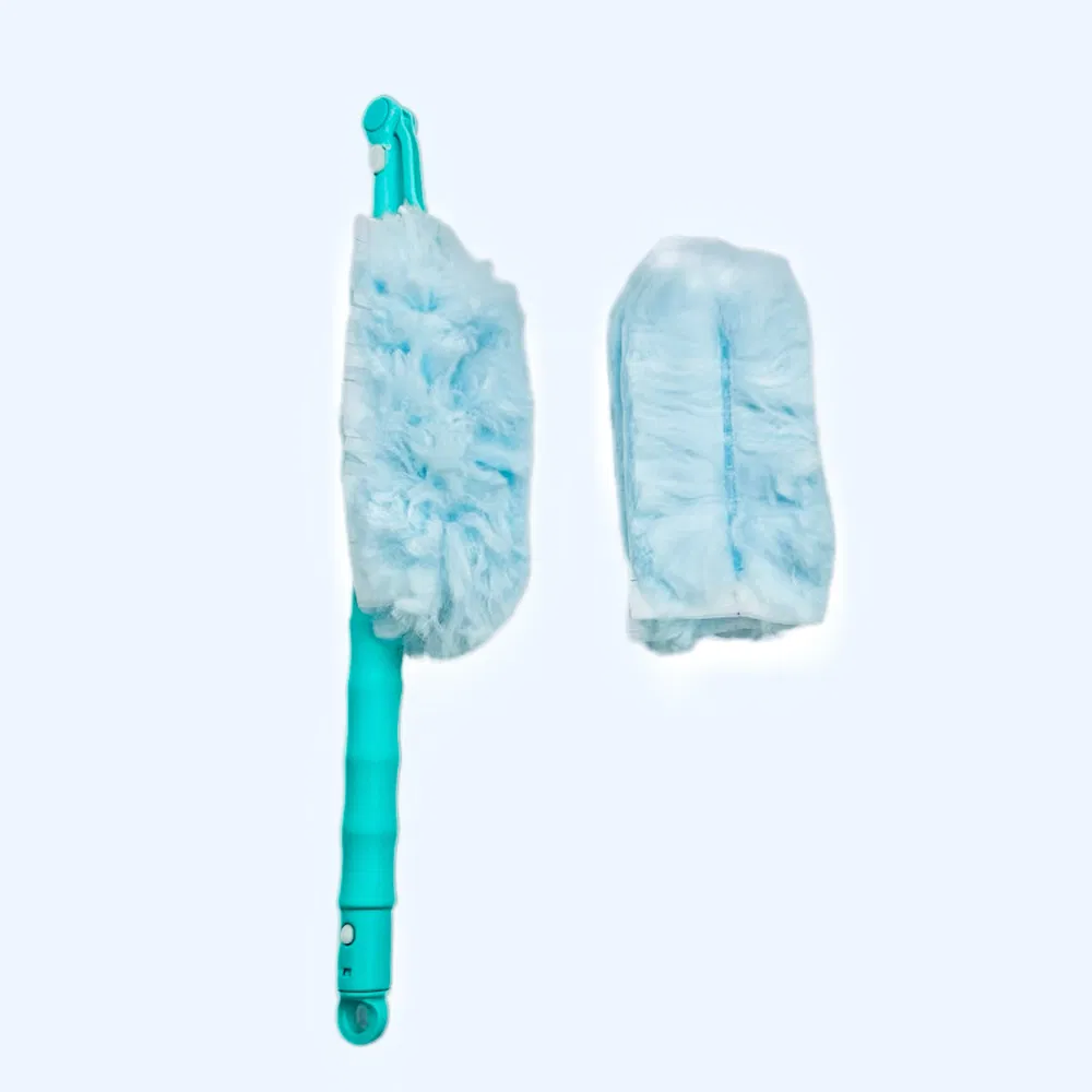 Non-Woven Disposable Duster Fan or Floor or Kitchen or Car or Factory Dust Duster with Long Handle