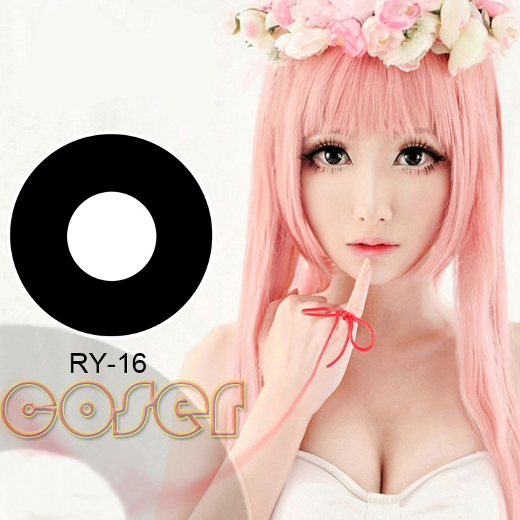 Wholesale Cosplay 1 Year Red Sclera Eye Lens Cartoon Sharingan Contacts White Halloween Contact Lenses