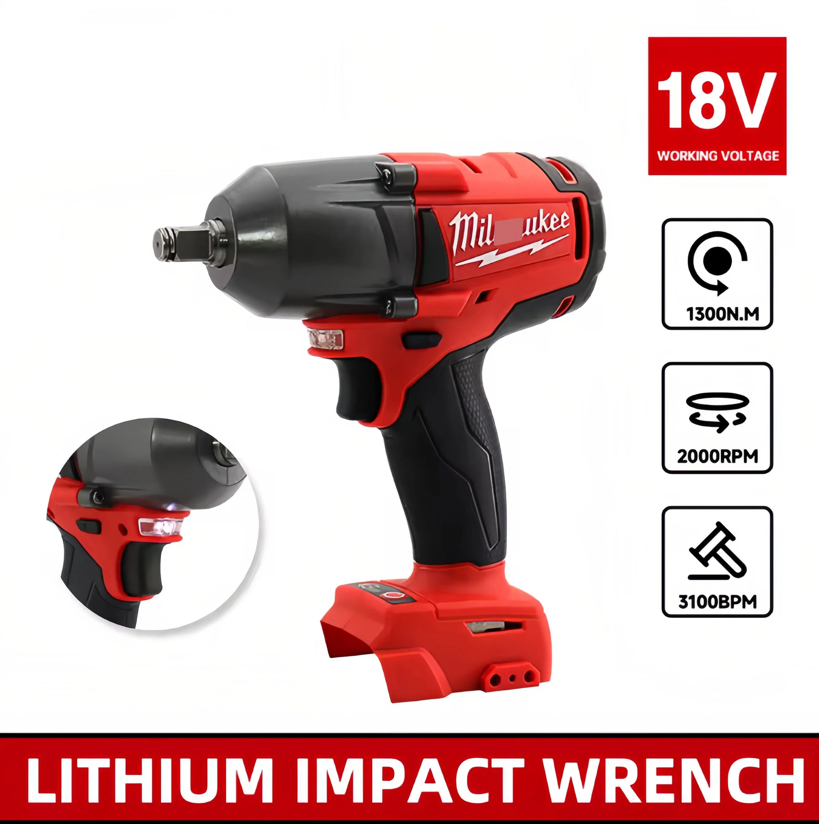 Best Quality 1300nm High-Intensity High-Torque Electronic Power Wrench for Home/Office Use