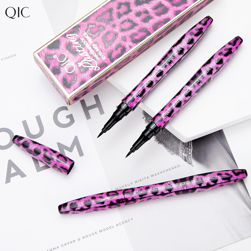 EL14 Qic Douyin The Same Type of Red Leopard Line Eyeliner Pen, Waterproof Non-Halo Dye Quick-Dry Eyeliner Liquid Pen Manufacturers Source